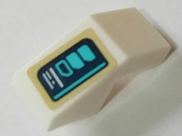 Slope 45 2 x 1 with Cutout without Stud with Control Panel Buttons Pattern (Sticker) - Set 76130