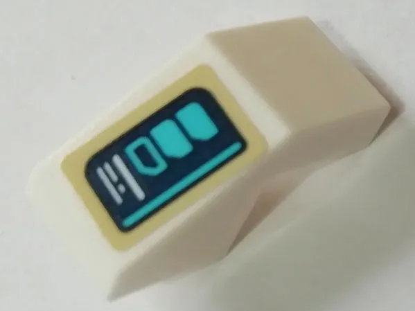 Slope 45 2 x 1 with Cutout without Stud with Control Panel Buttons Pattern (Sticker) - Set 76130