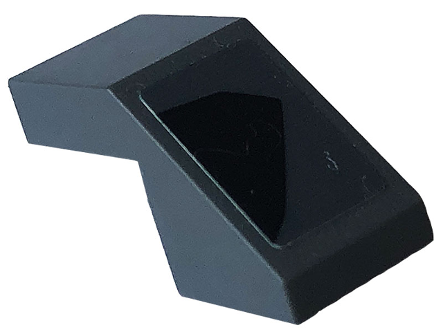 Slope 45 2 x 1 with Cutout without Stud with Black Panel on Dark Bluish Gray Background Pattern Model Left Side (Sticker) - Set 76903