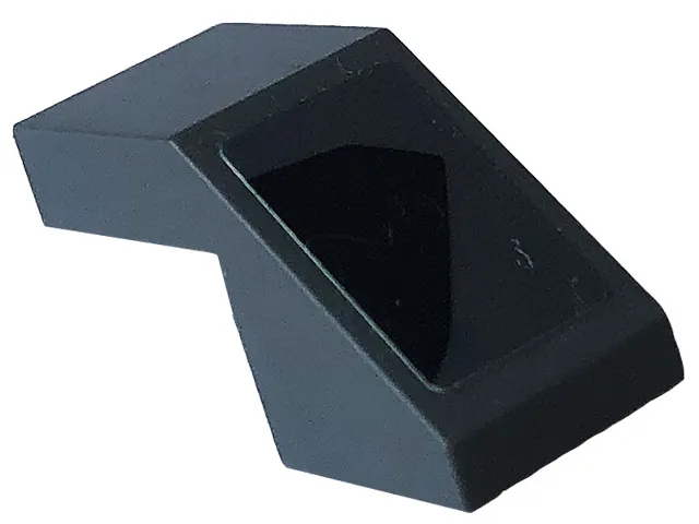 Slope 45 2 x 1 with Cutout without Stud with Black Panel on Dark Bluish Gray Background Pattern Model Left Side (Sticker) - Set 76903