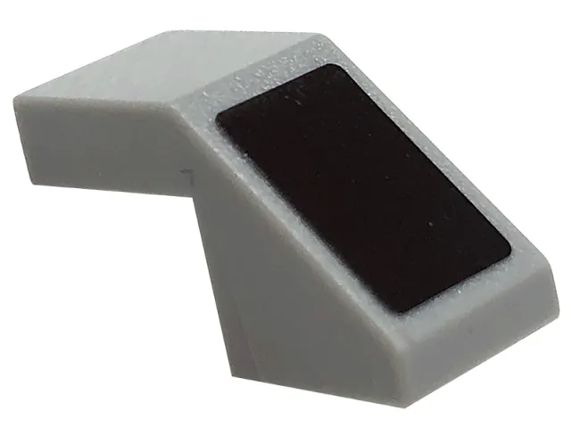 Slope 45 2 x 1 with Cutout without Stud with Black Rectangle Pattern (Sticker) - Set 76909