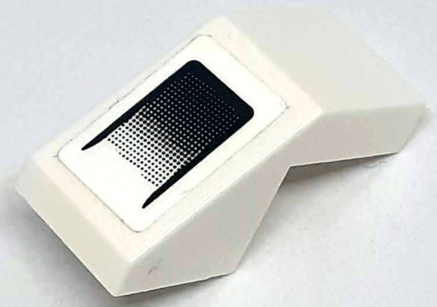 Slope 45 2 x 1 with Cutout without Stud with Black Air Intake Grille Pattern (Sticker) - Set 76906