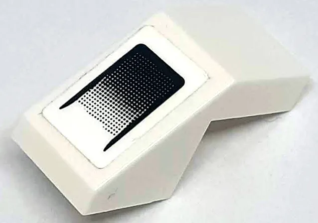 Slope 45 2 x 1 with Cutout without Stud with Black Air Intake Grille Pattern (Sticker) - Set 76906