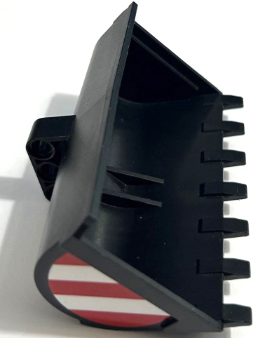 Technic Digger Bucket 7 x 10 with Red and White Danger Stripes Pattern on Both Sides (Stickers) - Set 42061