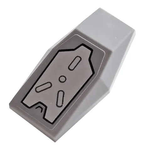 Large Figure Armor Plate Small with Silver Armor Plate Pattern (Sticker) - Set 76124