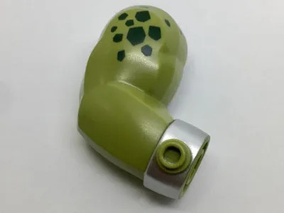 Arm Giant, Right with Stud on Wrist, Dark Green Spots and Silver Manacle Pattern