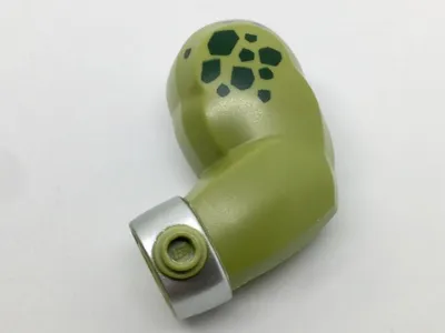 Arm Giant, Left with Stud on Wrist, Dark Green Spots and Silver Manacle Pattern