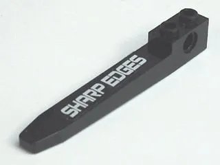 Technic Forklift Fork with 'SHARP EDGES' Left Pattern (Sticker) - Set 7709