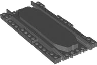 Train, Track Plastic (RC Trains) Straight with Smooth Raised Center Crossing