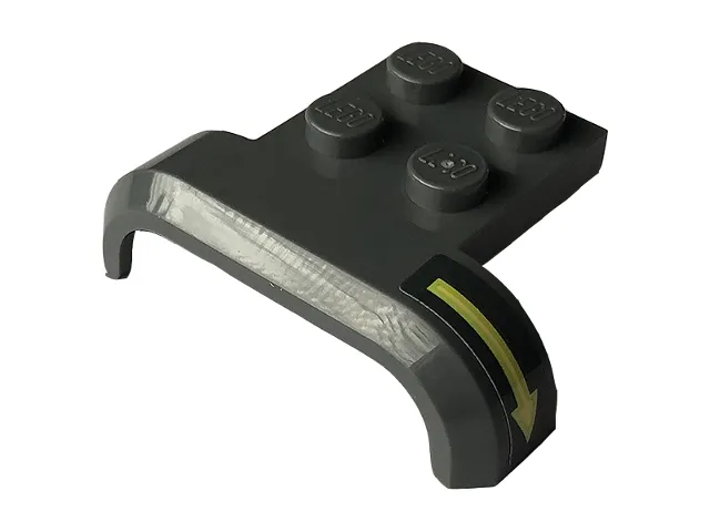 Vehicle, Mudguard 4 x 3 x 1 with Arch Curved with Arrow Pattern Model Left Side (Sticker) - Set 70418