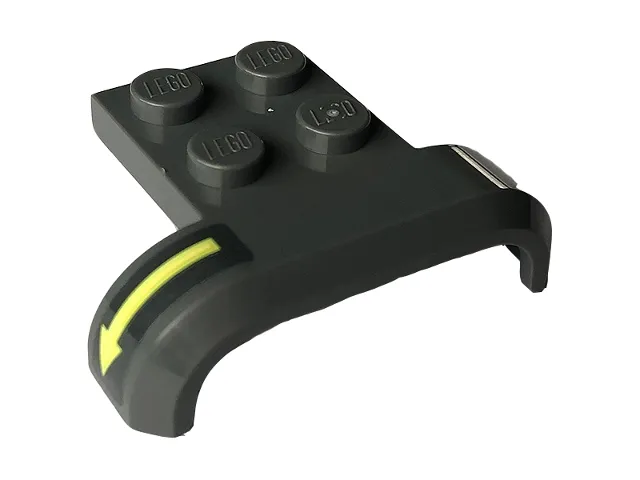 Vehicle, Mudguard 4 x 3 x 1 with Arch Curved with Arrow Pattern Model Right Side (Sticker) - Set 70418