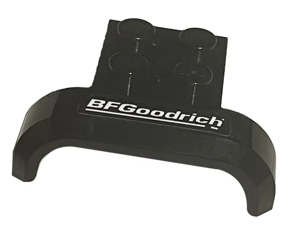 Vehicle, Mudguard 4 x 3 x 1 with Arch Curved with White BFGoodrich Logo Pattern (Sticker) - Set 75894