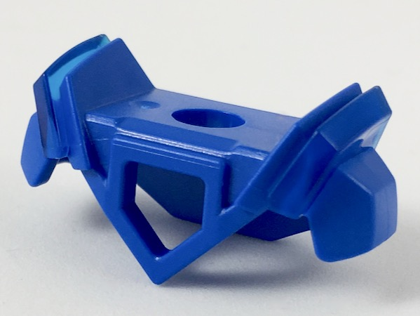 Minifigure Armor Breastplate with Pentagonal Cutout on Front and 2 Studs on Back, Angular Shoulders with Molded Trans-Dark Blue Ridges Pattern