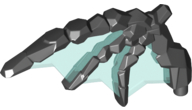 Minifigure Wing Webbed Rocky with Molded Trans-Light Blue Membranes Pattern