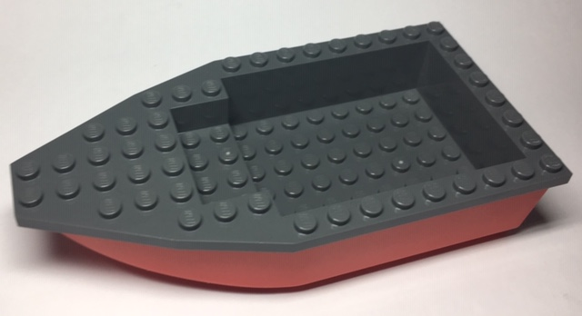 Boat, Hull Unitary 16 x 8 with Dark Bluish Gray Top (28533 / 28535)