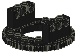 Technic Turntable 56 Tooth Extended Arms, Top