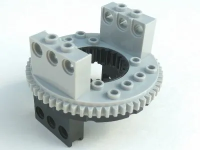 Technic Turntable 56 Tooth Extended Arms with Light Bluish Gray Top (2856 / 2855)