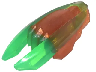 Minifigure, Weapon Ninjago Time Blade with Molded Trans-Green Claws and Blades Pattern