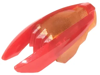 Minifigure, Weapon Ninjago Time Blade with Molded Trans-Red Claws and Blades Pattern