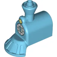 Duplo, Train Steam Engine Front with Cow Catcher with Bright Light Yellow Headlight and Number 1 Pattern