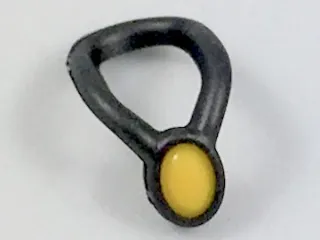 Mini Doll, Necklace Amulet with Molded Yellow Stone Pattern