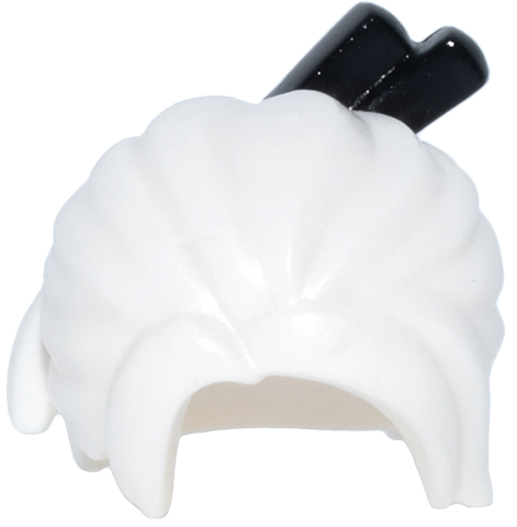 Minifigure, Hair Female Loose Bun with Black Chopsticks Pattern