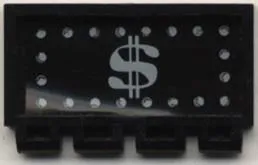 Hinge Train Gate 2 x 4 with Dollar Sign Pattern (Sticker) - Set 6765