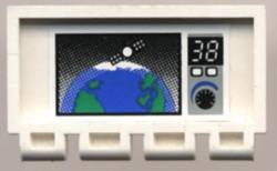 Hinge Train Gate 2 x 4 with Satellite over Earth, '38' and Controls Pattern (Sticker) - Set 6336
