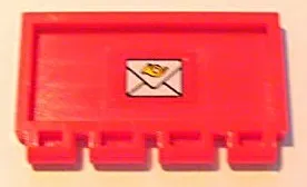 Hinge Train Gate 2 x 4 with Mail Envelope Pattern (Sticker) - Set 4564