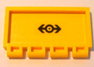 Hinge Train Gate 2 x 4 with Train Logo Black Small Pattern (Sticker) - Set 4564