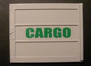 Door Sliding - Type 2 with Green 'CARGO' Pattern Left Side (Sticker) - Set 4512