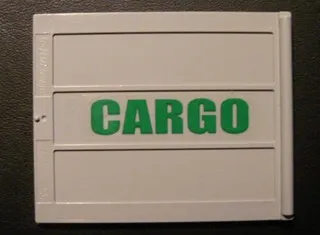 Door Sliding - Type 2 with Green 'CARGO' Pattern Left Side (Sticker) - Set 4512