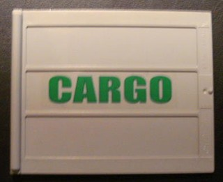 Door Sliding - Type 2 with Green 'CARGO' Pattern Right Side (Sticker) - Set 4512