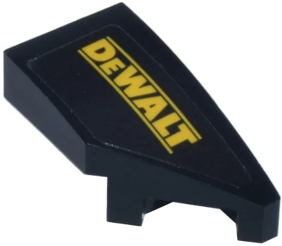 Wedge 2 x 1 x 2/3 Right with Yellow 'DEWALT' Logo Pattern (Sticker) - Set 77251