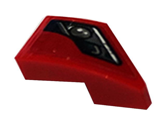 Wedge 2 x 1 x 2/3 Left with Car Headlight Pattern (Sticker) - Set 76895