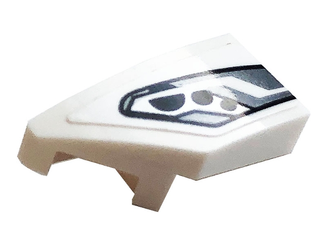 Wedge 2 x 1 x 2/3 Left with Car Headlight Pattern (Sticker) - Set 76896