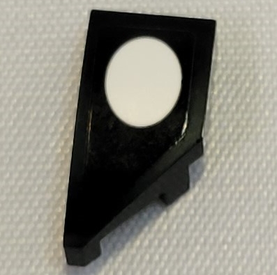 Wedge 2 x 1 x 2/3 Left with White Oval Pattern (Sticker) - Set 21331