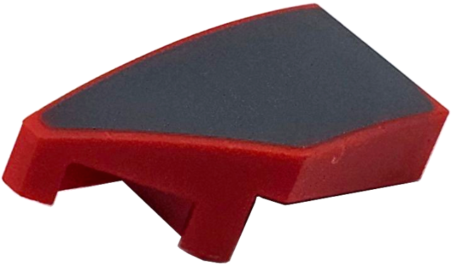 Wedge 2 x 1 x 2/3 Left with Dark Bluish Gray Surface Pattern