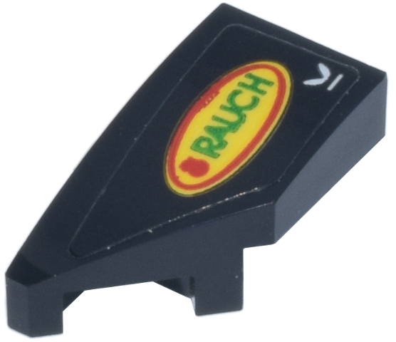 Wedge 2 x 1 x 2/3 Left with Yellow, Red and Green 'RAUCH' Oval Logo Pattern (Sticker) - Set 77243