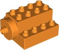 Duplo, Brick 4 x 4 x 2 with Large Rotor Mounting (Ferris Wheel)