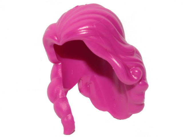 Mini Doll, Hair Female Long with Parted Bangs, Lock over Right Shoulder