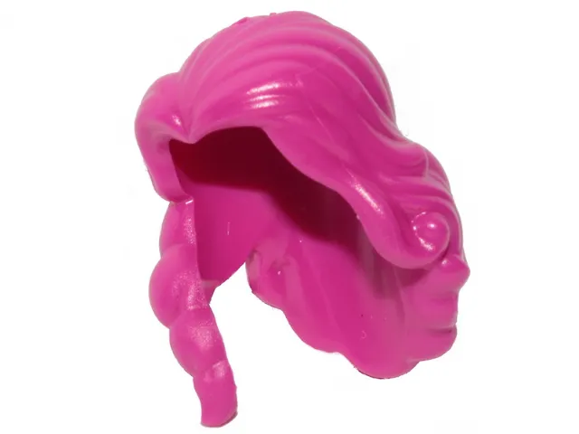 Mini Doll, Hair Female Long with Parted Bangs, Lock over Right Shoulder