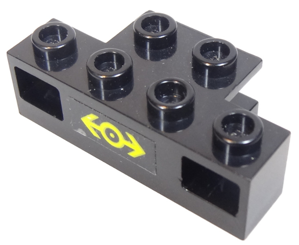 Electric, Train Light Prism 1 x 4 Holder with Train Logo Yellow Small Pattern (Sticker) - Set 4564