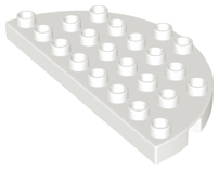 Duplo, Plate Round Corner 4 x 8 Double