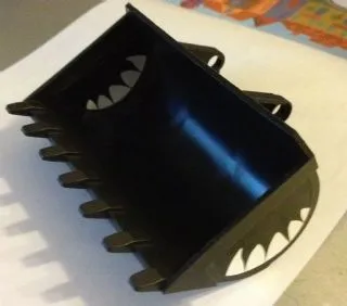 Technic Digger Bucket 8 x 10 with Teeth Pattern on Insides and Outsides (4 Stickers) - Set 2161