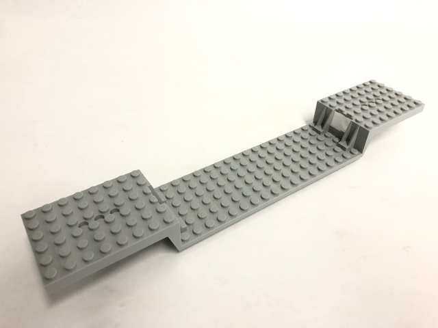 Train Base 6 x 34 Split-Level with Bottom Tubes and 3 Holes at Each End