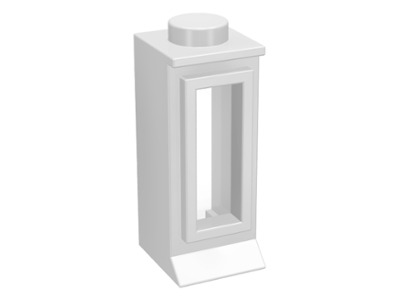 Window 1 x 1 x 2 with Extended Lip and Solid Stud, with Fixed Glass