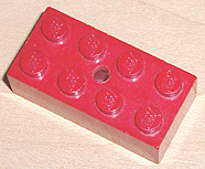Brick 2 x 4 without Cross Supports, with Hole in Top