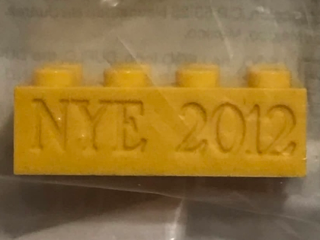 Brick 2 x 4 with Engraved NYE 2012 Pattern