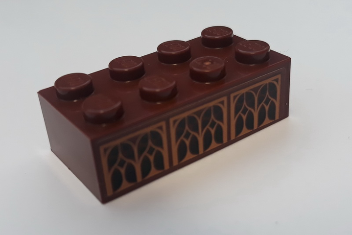 Brick 2 x 4 with 6 Arched Windows Pattern (Sticker) - Set 75948